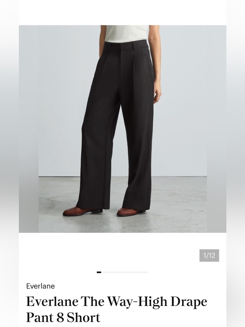 Everlane The Way High Wide-Leg Draped trousers - Black